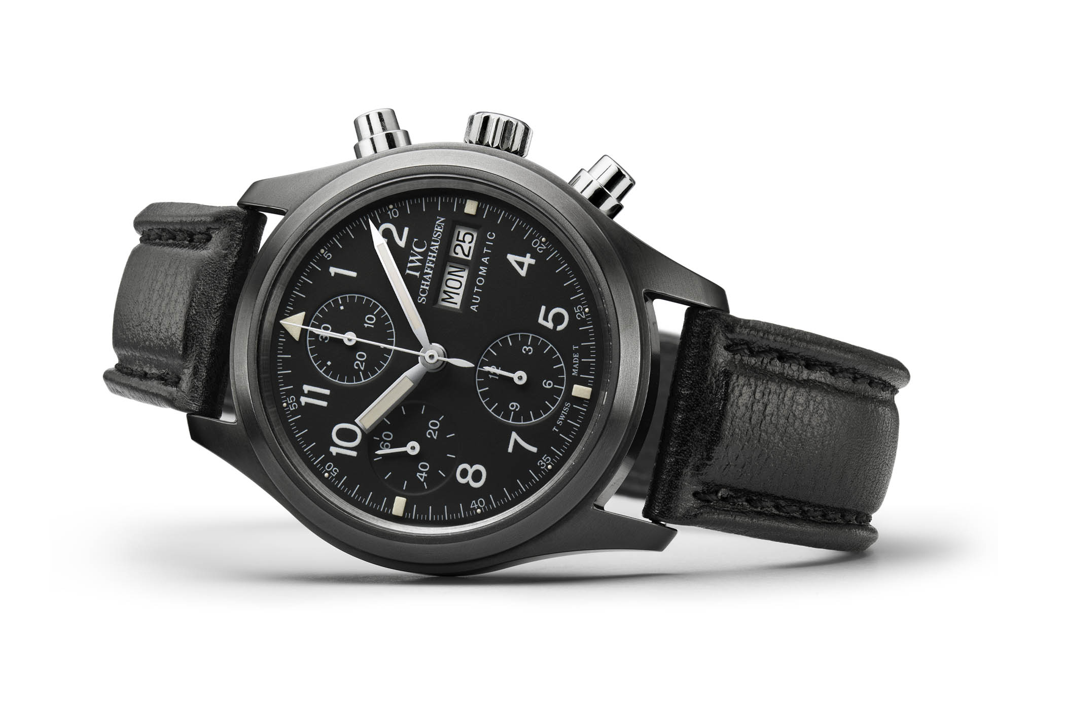 1994 IWC Flieger Chronograph Black Ceramic ref 3705