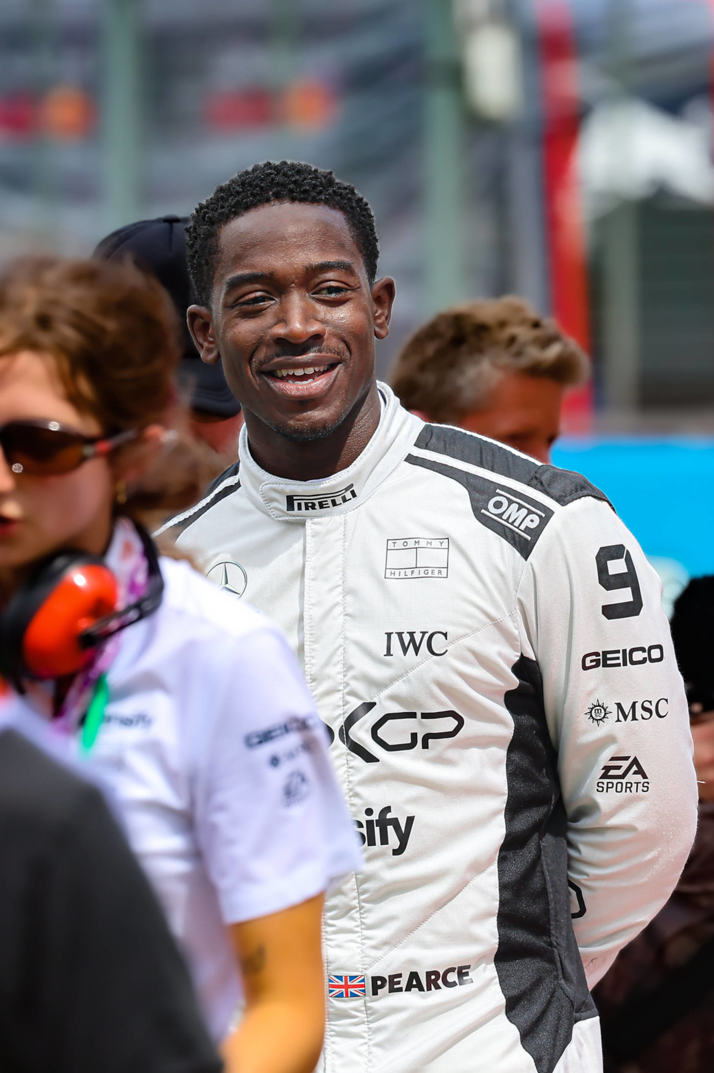 July 9, 2023, Silverstone, Englan, Great Britain: Damson Idris (BGR) Actor, impersonating a F1 driver of ApXGP during fi July 9, 2023, Silverstone, Englan, Great Britain: Damson Idris BGR Actor, impersonating a F1 driver of ApXGP during filming the movie about F1 produced by Apple...during FORMULA 1 ARAMCO BRITISH GRAND PRIX 2023 - Jul7-9 Silverstone, Great Britain Silverstone Great Britain - ZUMAm217 20230709_zsp_m217_006 Copyright: xAlessioxDexMarcox