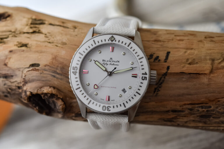 Blancpain Fifty Fathoms Bathyscaphe White Valentine Day 2023